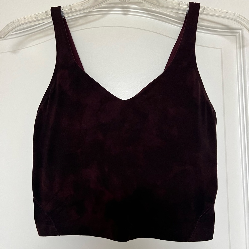 Lululemon align crop tank in Smokey maroon size 4